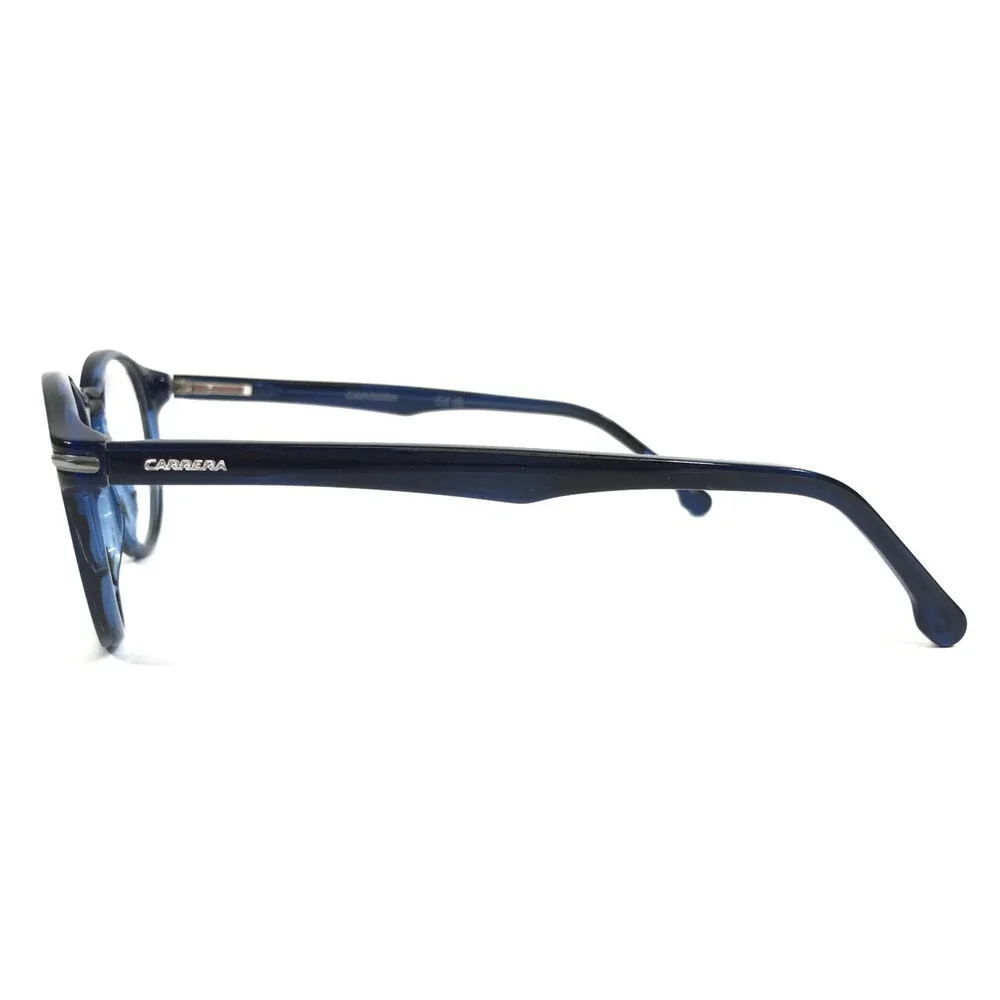Carrera Eyeglasses Frames 310 38I Transparent Blue Horn Round Full Rim 48-21-145
